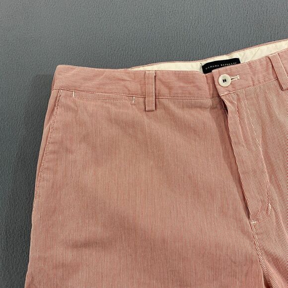 Banana Republic Shorts Mens Size 38 Pin Stripe Flat Front Cotton 11" Inseam - Picture 5 of 16